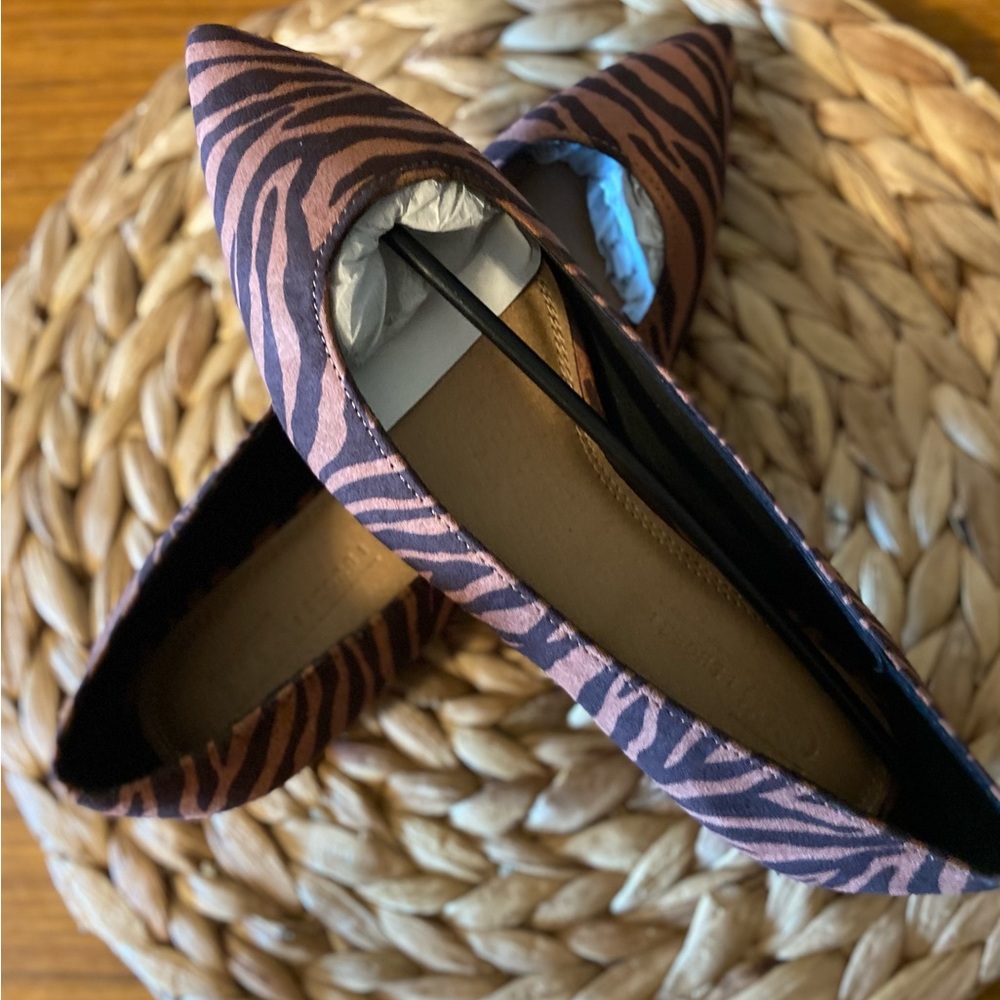 Animal print flats by Asos size 4